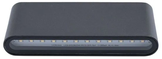 Aplică perete exterior LED FLOW LED/6W/230V IP54 negru