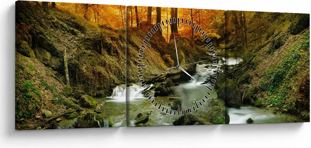 Tablou - Pădure (cu ceas) (90x30 cm)