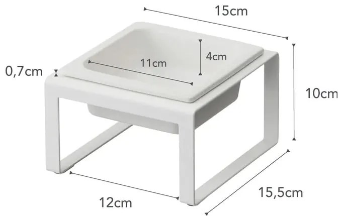 Castron ceramic cu suport pentru animale de companie Tower - YAMAZAKI
