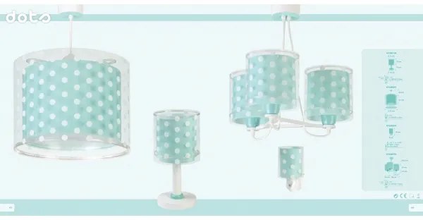 Dalber 41002H - Lustră copii DOTS 1xE27/60W/230V