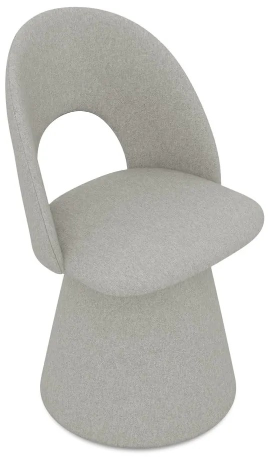 Scaun de sufragerie gri deschis tapițat Kalo – Makamii