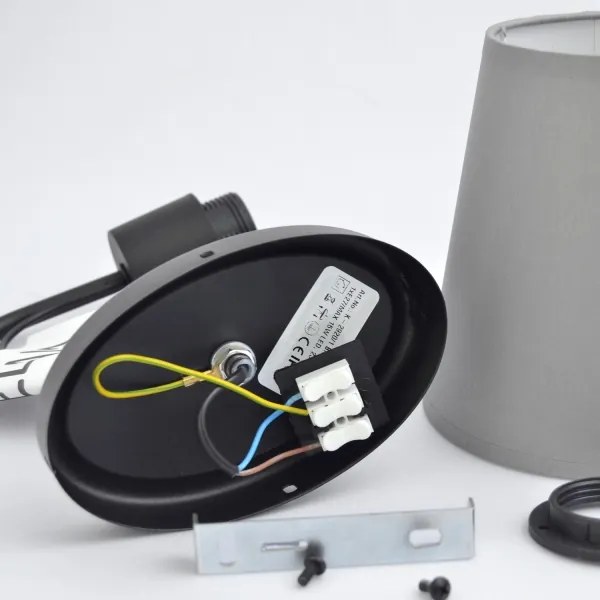 Lampă de perete MALBO 1xE27/15W/230V gri/negru