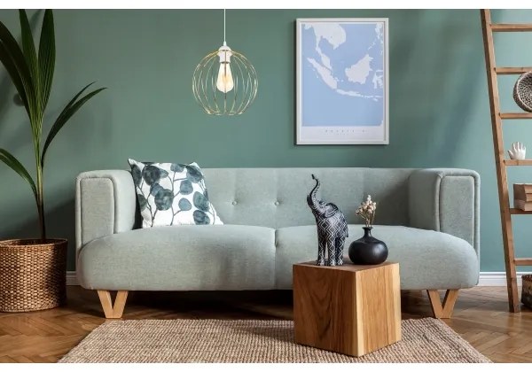 Lustră pe cablu MATT 1xE27/60W/230V albă/aurie