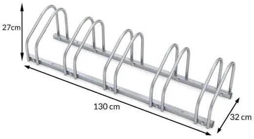 Deuba Suport pentru 5 biciclete - 130x32x27 cm