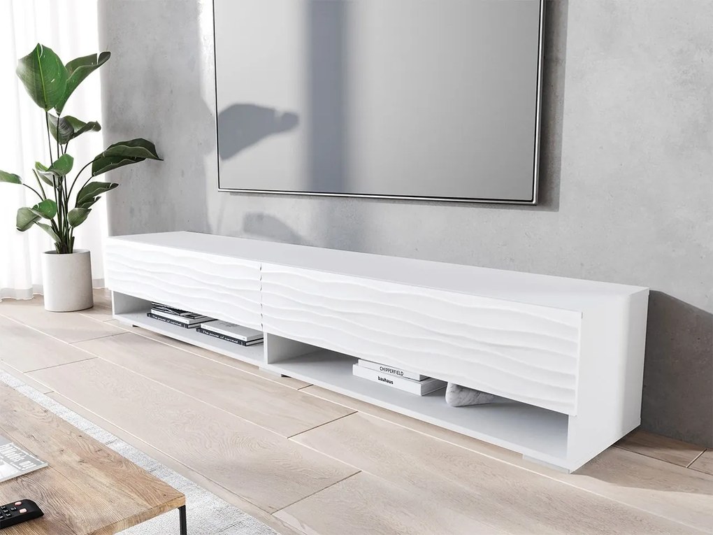 Dulap TV de perete Adenuk 140 MDF (Alb + Alb) . 1106324