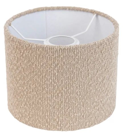 Abajur din material textil bej cu material tip teddy 18/18/14