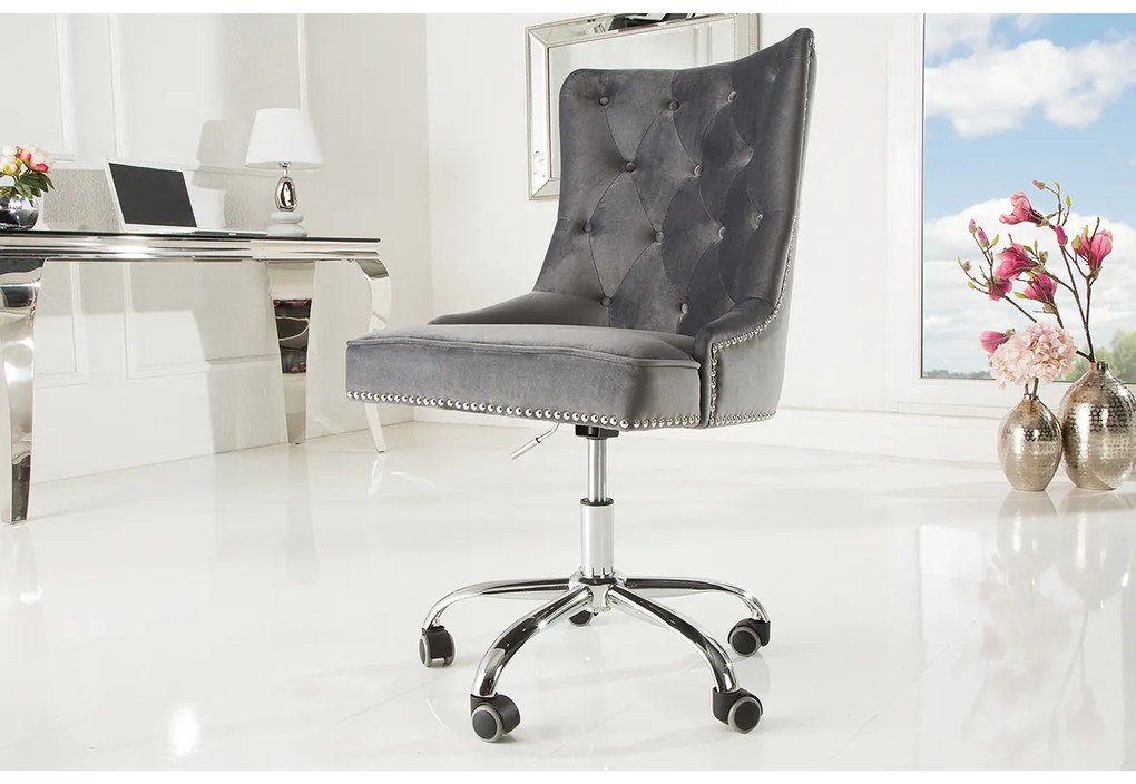 Scaun birou Victorian gri