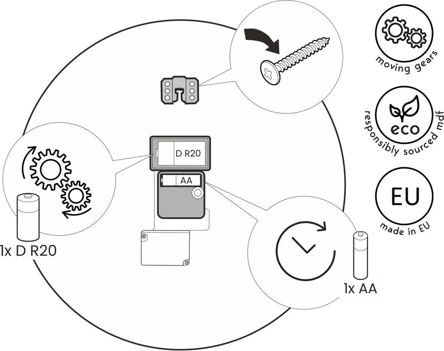 Ceas de perete ø 57 cm Archie – Styler