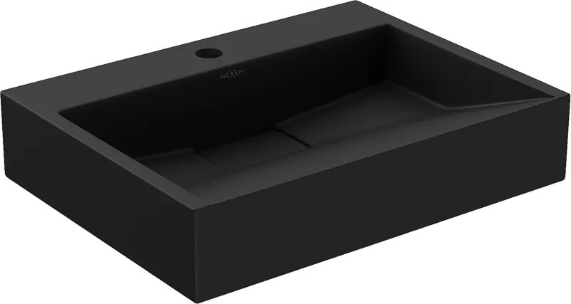 Mexen Ava chiuvetă din conglomerat pentru blat 1/O 50 x 38 cm, neagră - 23015071