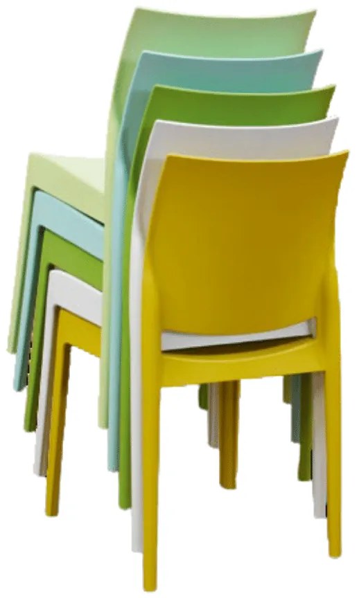 SET 4 SCAUNE PASTELLO - POLIPROPILENA - HORECA - VERDE FISTIC