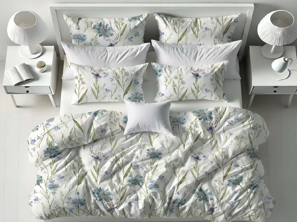 Lenjerie de pat din bumbac Renforce BLUVERIS alb Dimensiune lenjerie de pat: 2 buc 70 x 90 cm | 200 x 220 cm