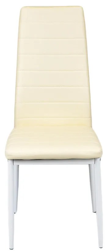 Scaun de masă Tino NOVA bej, textil, piele și metal