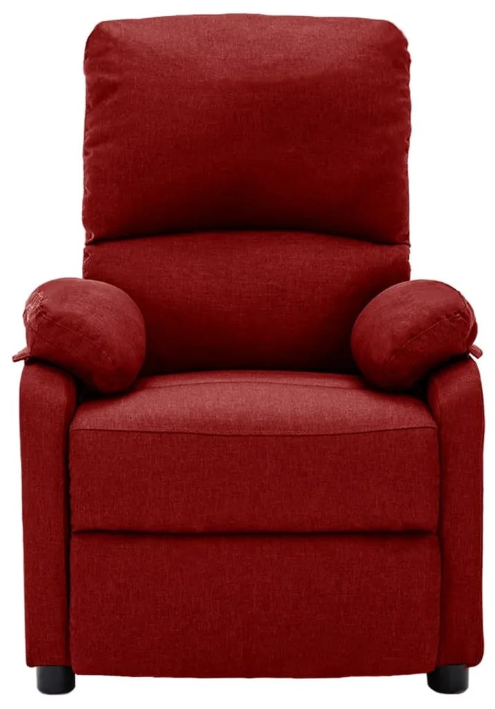 324072 vidaXL Fotoliu rabatabil, roșu vin, material textil