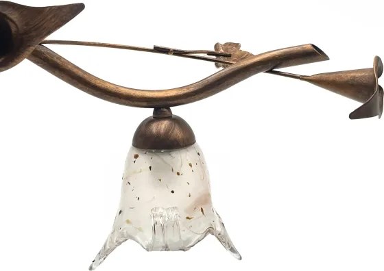 Lustră aplicată ROZETA 4xE14/40W/230V bronz