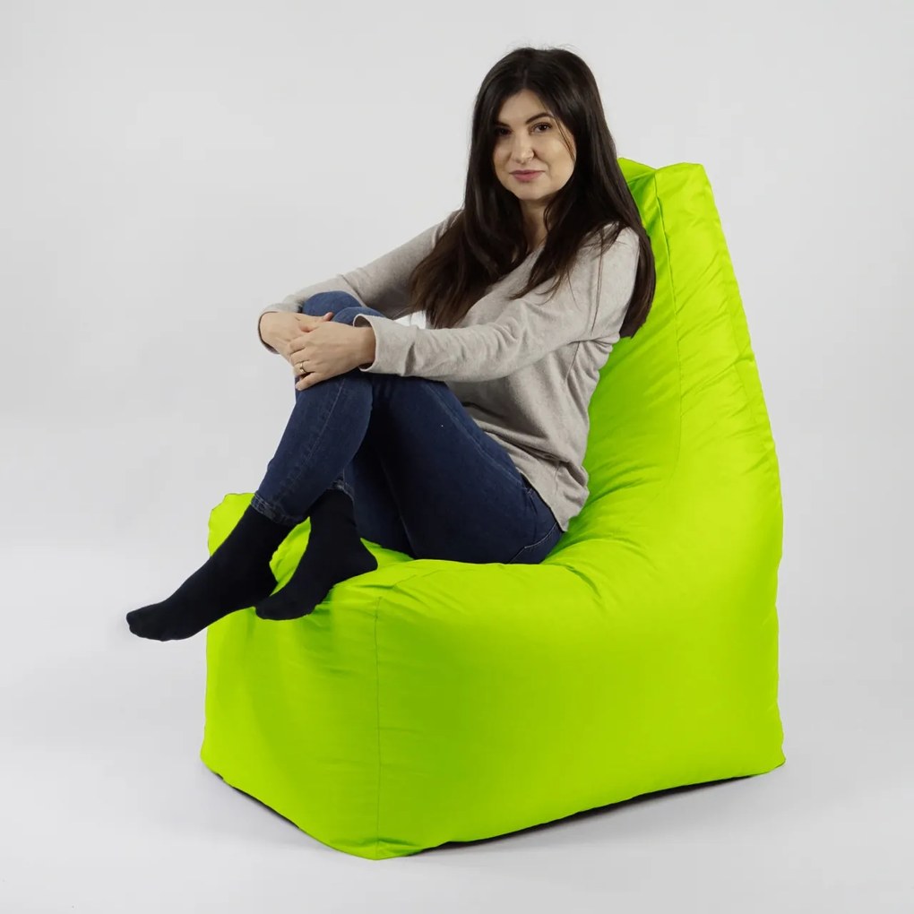 Fotoliu puf, Sunlounger EVO XL, umplutura de burete Memory Mix, material impermeabil, Green Neon