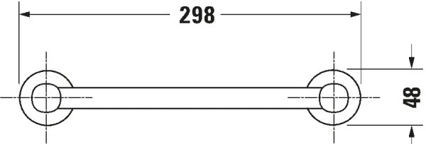 Duravit 99144600 - Mâner pentru cadă D-CODE, 28,4 cm, negru mat