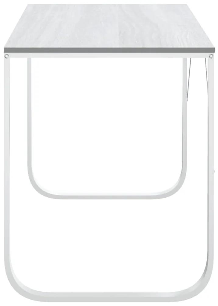 Birou de calculator, alb, 110x60x73 cm, PAL Alb
