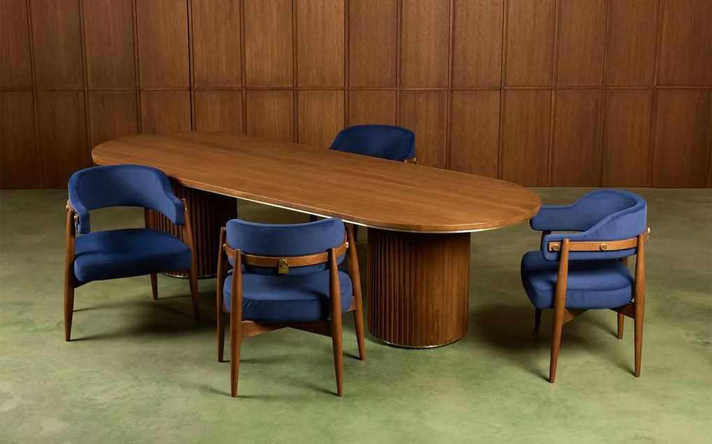 Masă lemn masiv de dining The Donald 300/, 240 × 110 × 75 cm - 300×110×75