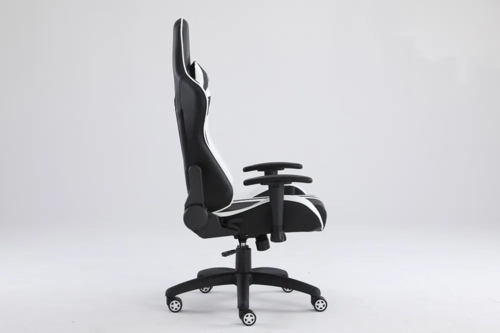 Scaun gaming Genator V3, Negru/Alb