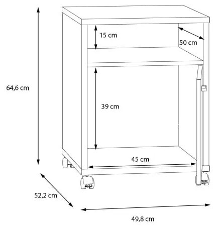 Comoda Cu Rotile West Valley 50 Cm