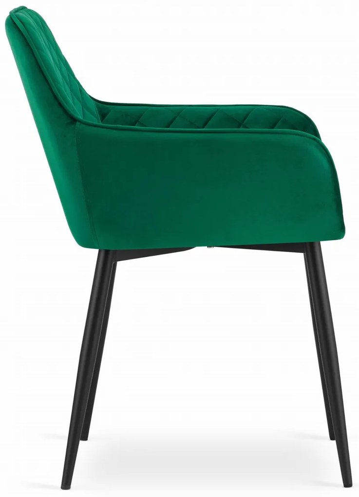 Scaun de catifea verde NOLA