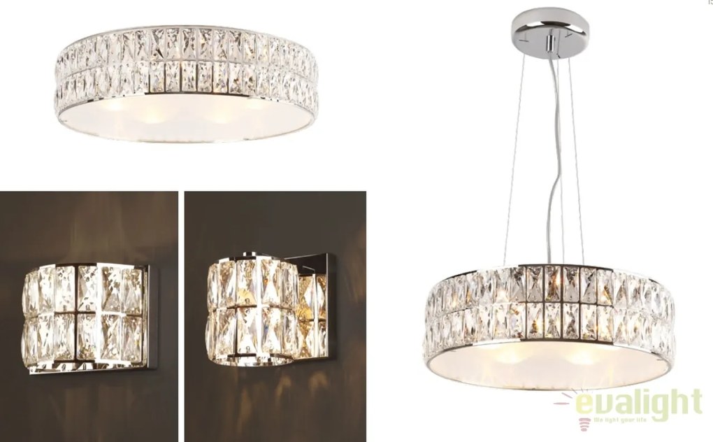 Lustra aplicata 46cm / Plafoniera design elegant DIAMANTE II C0122 MX