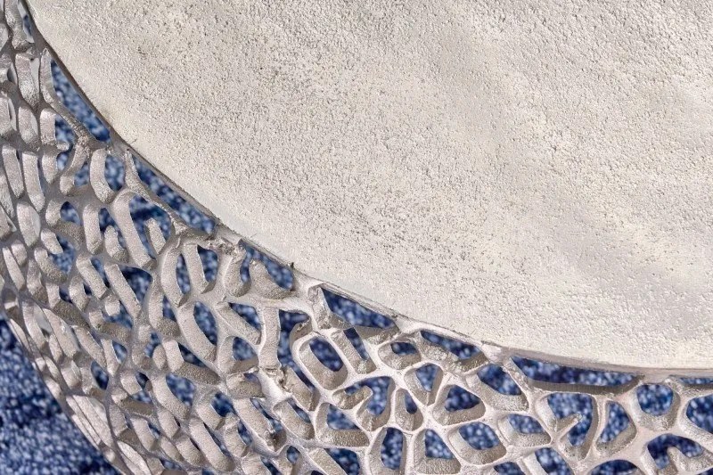 Masuta cu aspect deosebit Leaf 75cm, argintiu