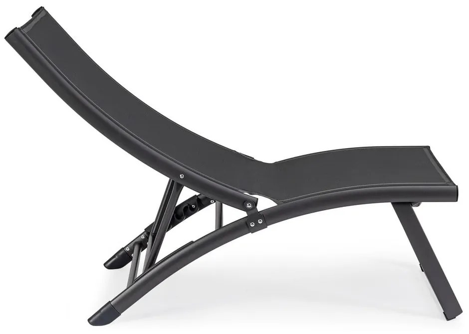 Șezlong de grădină gri antracit din metal Taylor – Bizzotto