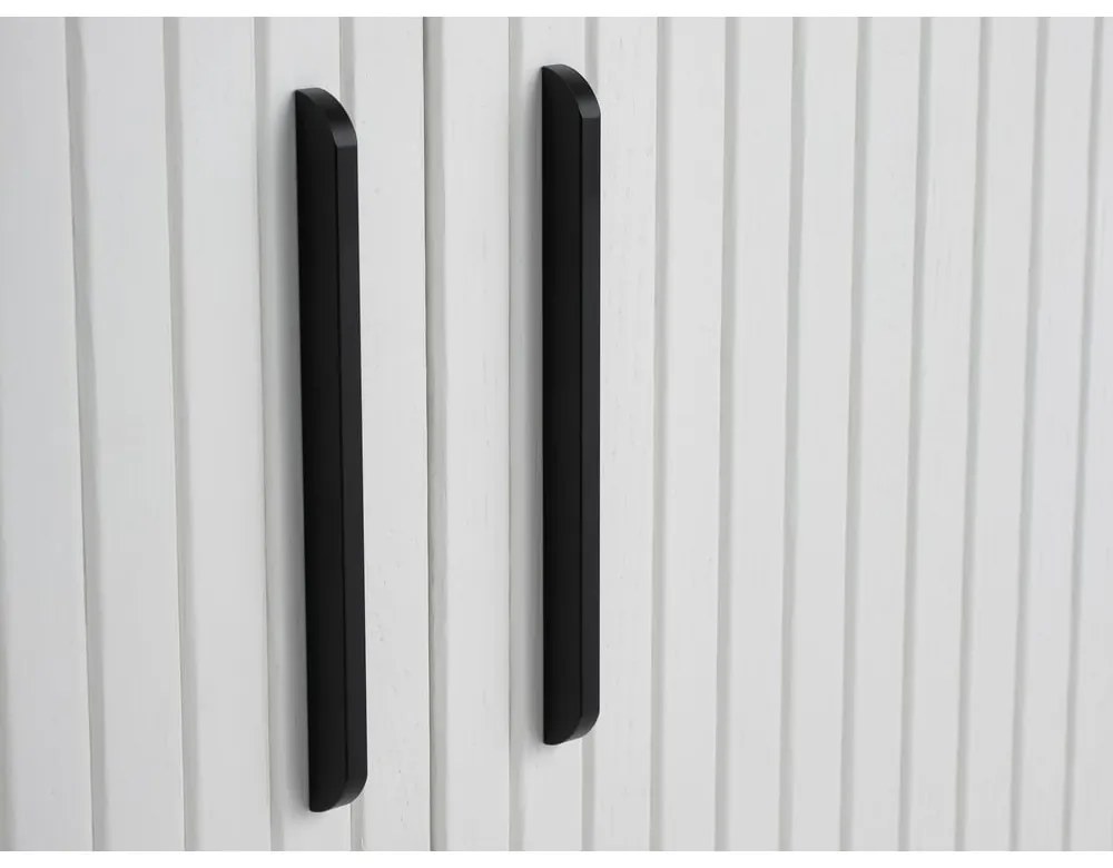 Comodă albă cu ușă glisantă 180x76x45 cm Nola – Unique Furniture