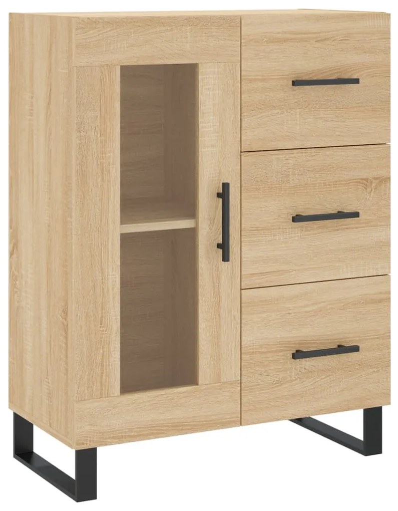 828071 vidaXL Servantă, stejar sonoma, 69,5x34x90 cm, lemn compozit