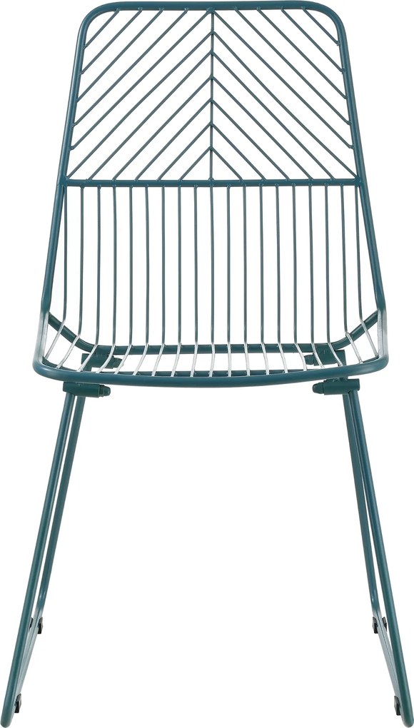 [en.casa]® Scaun metalic design "Sofia" (set doua bucati) - scaun bucatarie - turcoaz