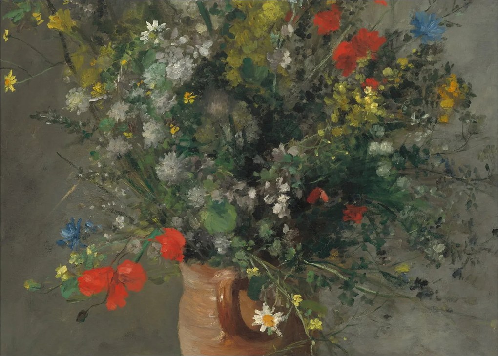 Tablou - Auguste Renoir,  Flowers in a Vase, reproducere (70x50 cm)