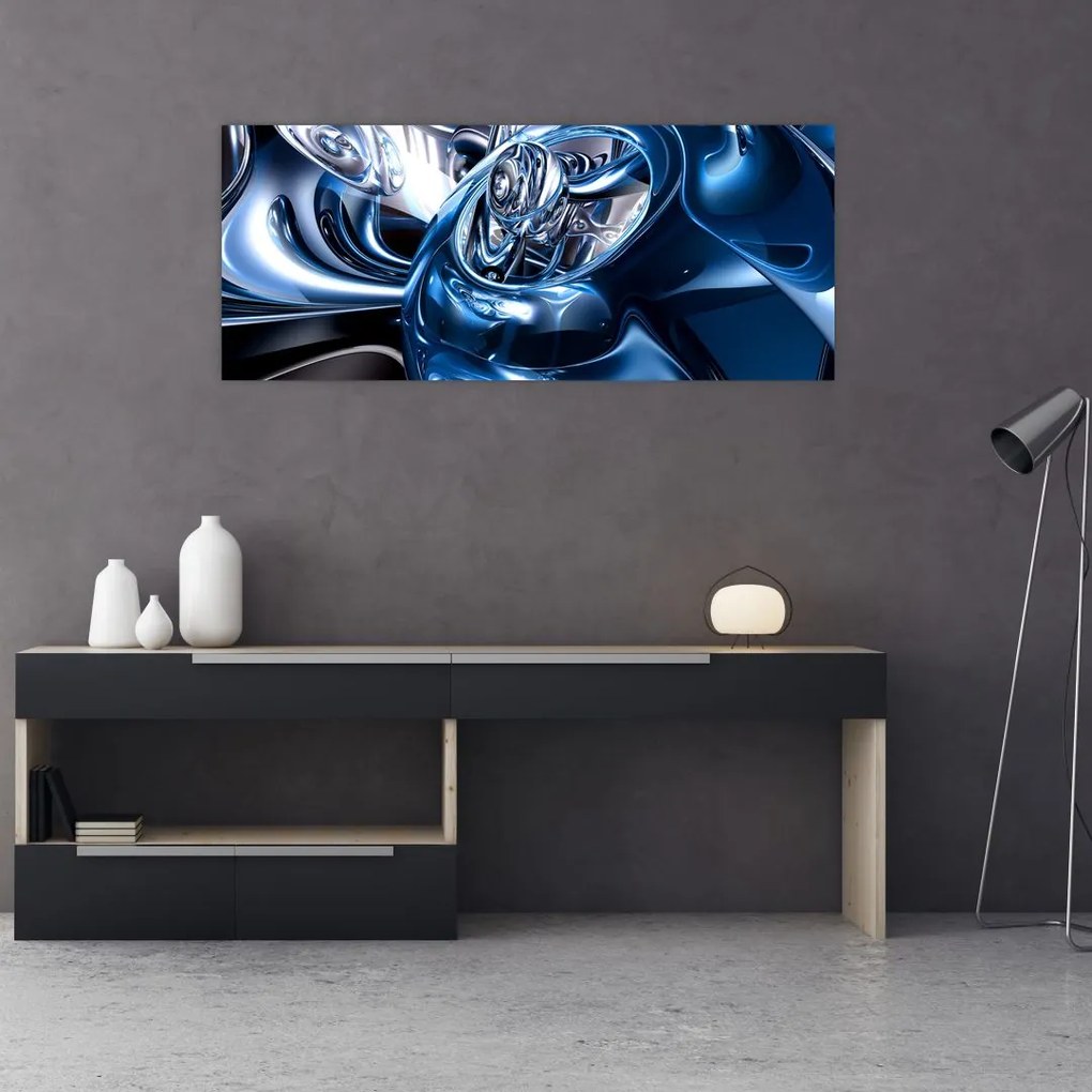Tablou cu abstracție - cercuri (120x50 cm)