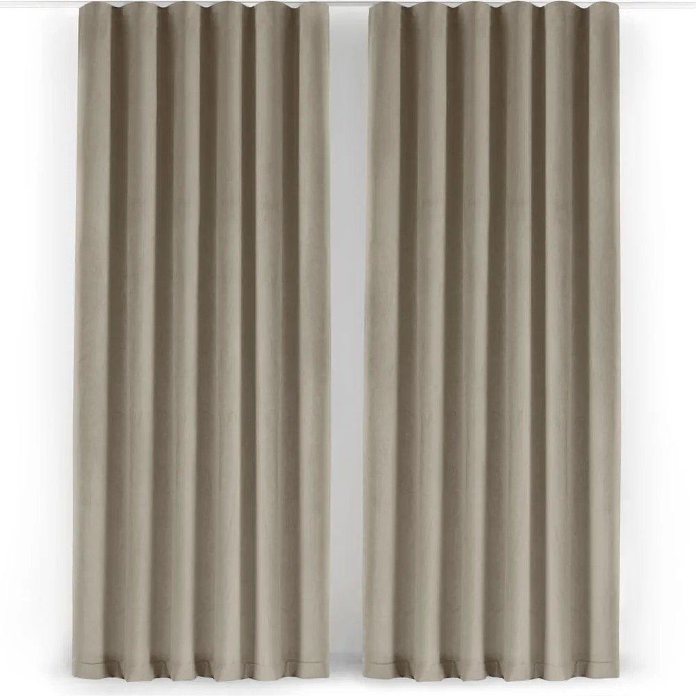 Draperie bej dimout (semi-opacă) din catifea 265x270 cm Velto – Filumi