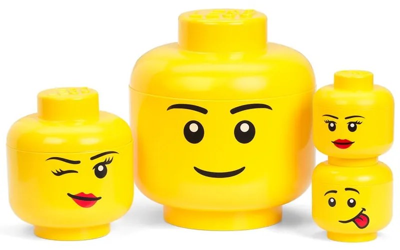 Cutie de depozitare în formă de figurină LEGO® silly, 10,5 x 10,6 x 12 cm