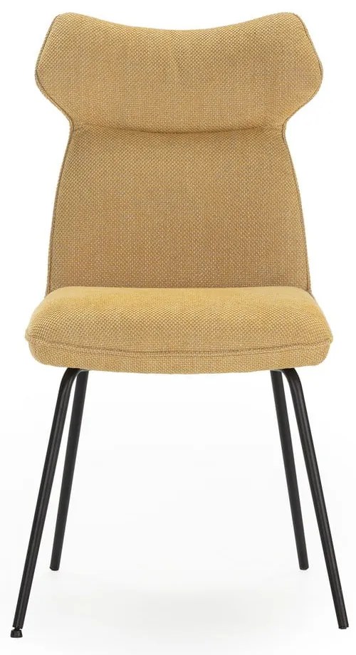 Scaune de dining galben-muștar 2 buc. Dara – Marckeric
