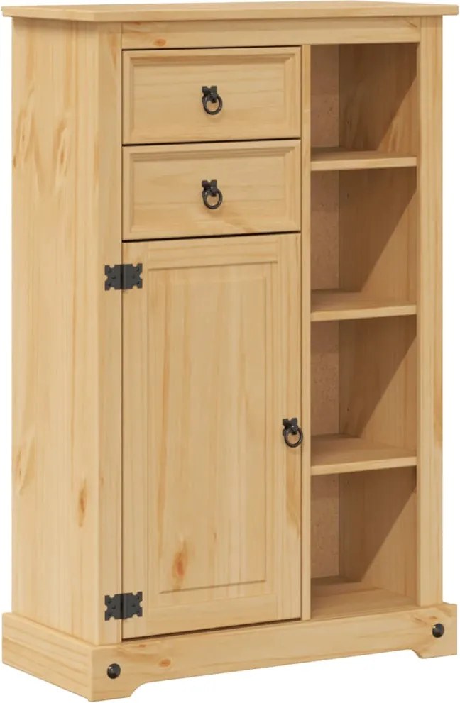 vidaXL Dulap de baie „Corona”, 70x33x110 cm, lemn masiv de pin