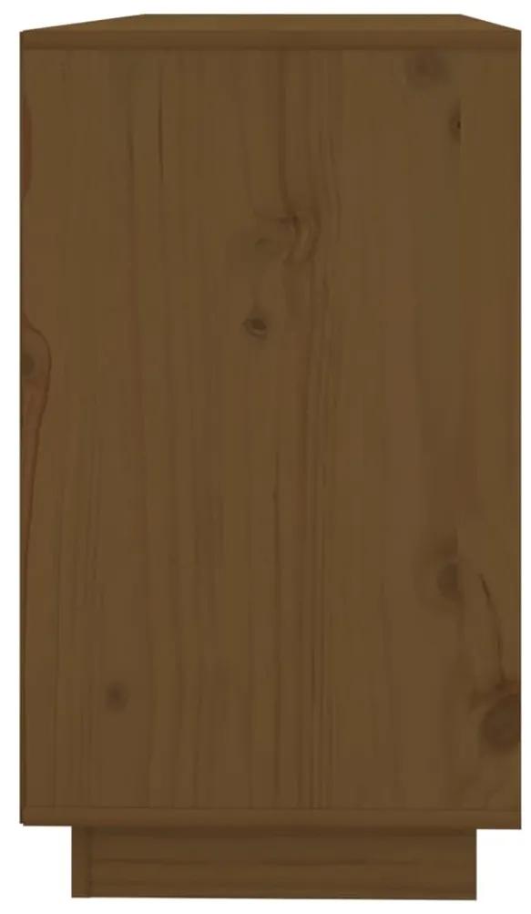 Servanta, maro miere, 111x34x60 cm, lemn masiv de pin 1, maro miere