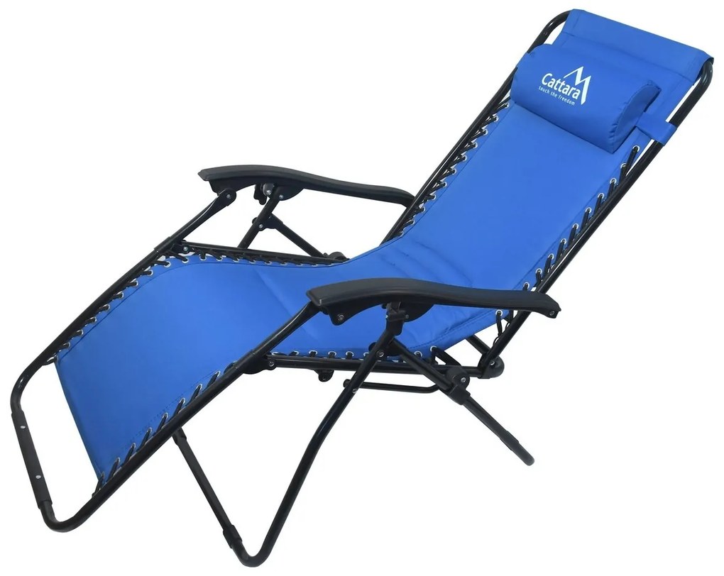 Scaun de camping înclinabil Cattara Livorno,albastru