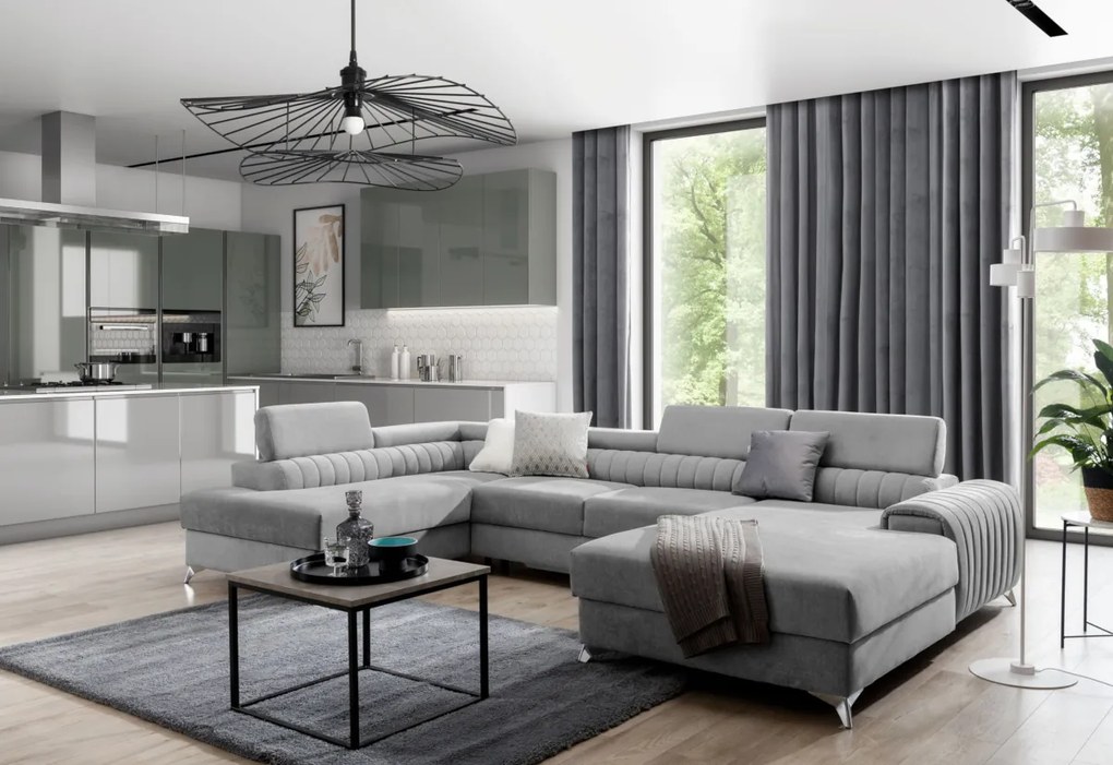Supermobel Canapea in forma de U LACANTE, 354x92x202, Gojo 40, stanga