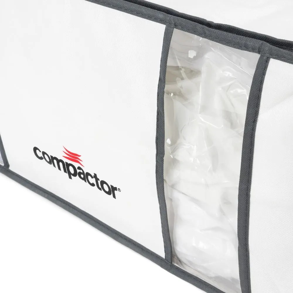 Cutie de depozitare pentru haine din material textil cu vacuum/cu pereți întăriți 65x45x26,5 cm Life – Compactor