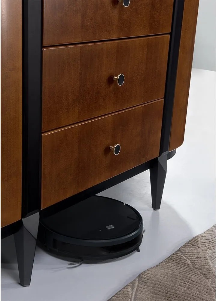 Comodă lemn masiv nuc Elegance III, 166,1 × 43 × 92,7 cm
