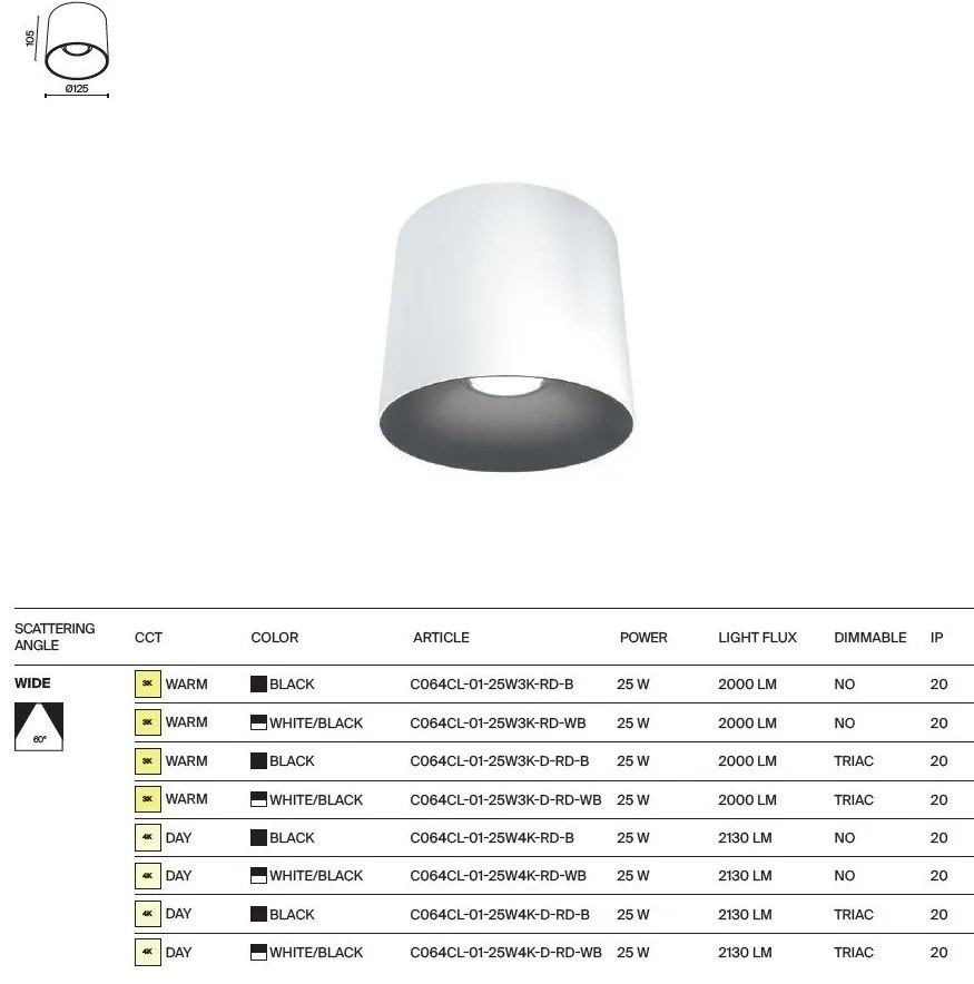 Spot LED aplicat, plafoniera design tehnic Alfa negru 12,5cm, 4000K