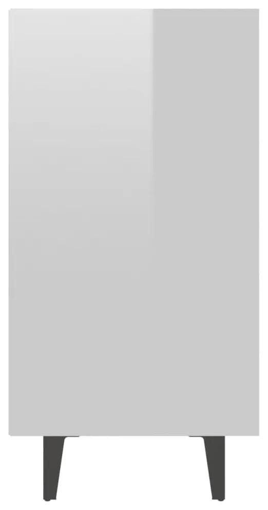 Servantă, alb extralucios, 103,5x35x70 cm, pal