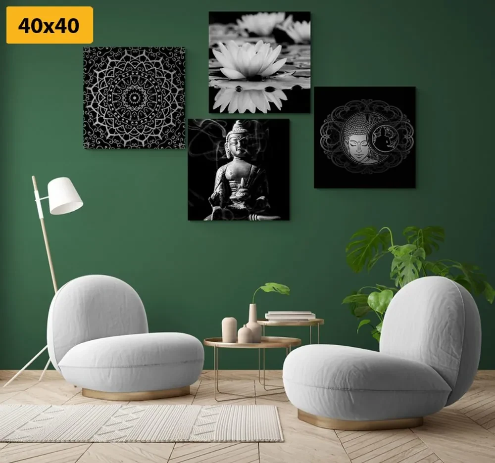 Set tablouri Budha liniștit