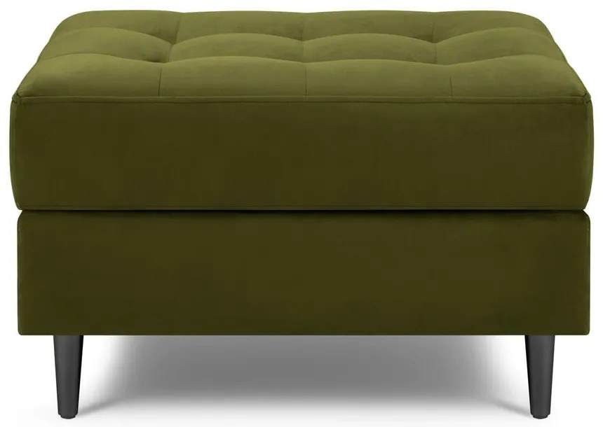 Taburet din catifea Milo Casa Santo, verde oliv