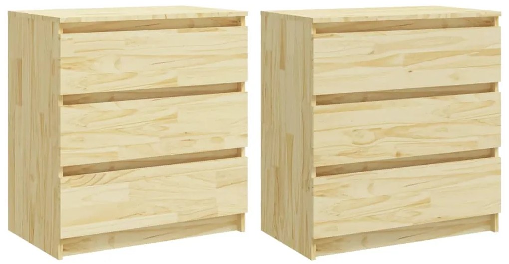 3093547 vidaXL Noptiere, 2 buc., 60x36x64 cm, lemn masiv de pin