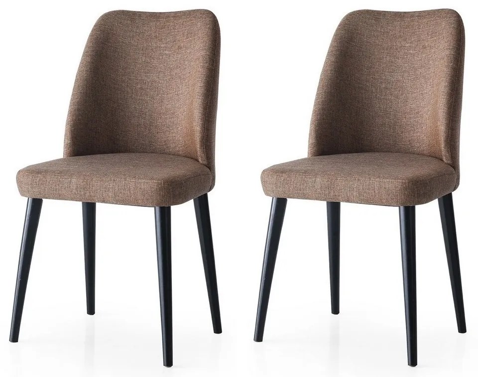 Set de scaune de sufragerie Luna Brown and Black,2 buc.