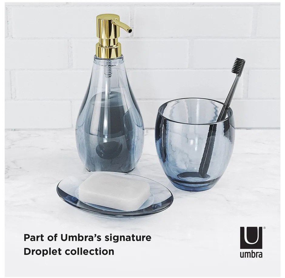 Săpunieră albastră din plastic Droplet – Umbra