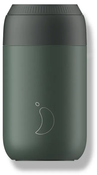 Cană termică Chilly's Bottles - verde pădure 340 ml, colecția Series 2